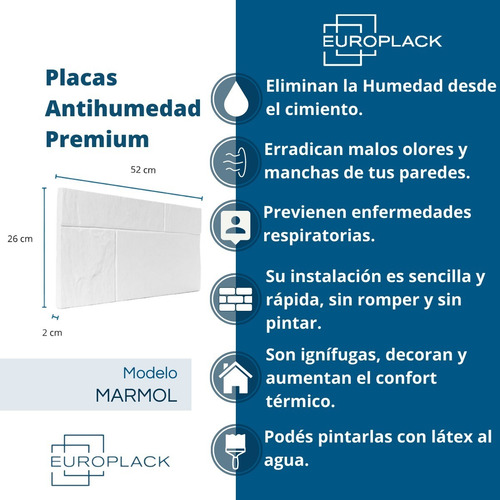 Euro Plack Travertino 7 Unidades 26x52 Cm