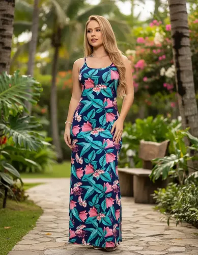 Vestido Longo Floral Fenda Lateral Exclusivo Elegante Moda