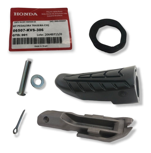 Kit Pedaleira Traseira Esquerda Original Moto Honda Cg 160