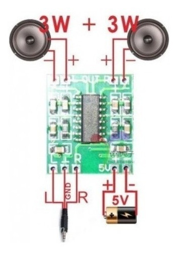 Módulo Amplificador Pam8403 5v 3w, Electrónica, Arduino