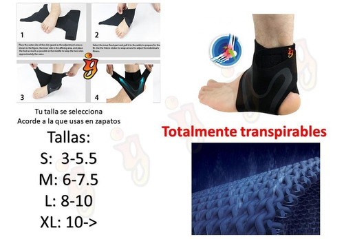 Tobillera Slim 2 Pzas Soporte Deporte Lesion Rehabilitacion