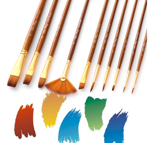 Pincel Com Conjunto Kit De Vários Pincéis