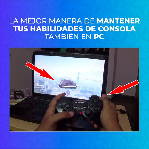 Imagen 6 de 10 de Joystick Analogico Usb Para Pc Con Vibracion Dualshock