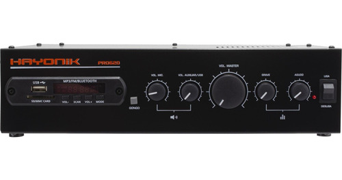 Amplificador 100wrms Com Bluetooth Versátil Pro-620 Hayonik