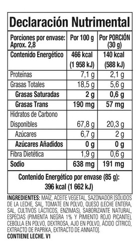 Botana Saladas Pop Corners Spicy Queso 85 Gr