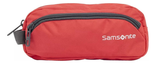 Cartuchera Multiuso Samsonite 3 Cierres Color Coral Fuerte.