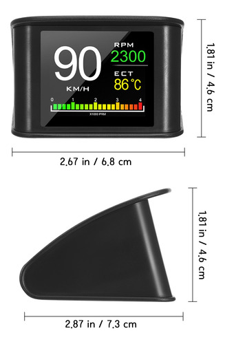 Velocímetro Obd Hud P10 Pantalla Digital Computadora A Bordo