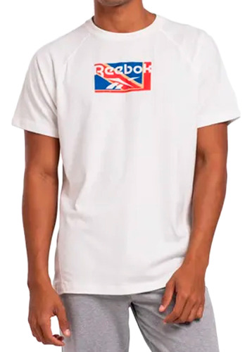 Camiseta Reebok Raglan Estampada  Masculina Cl0028_br