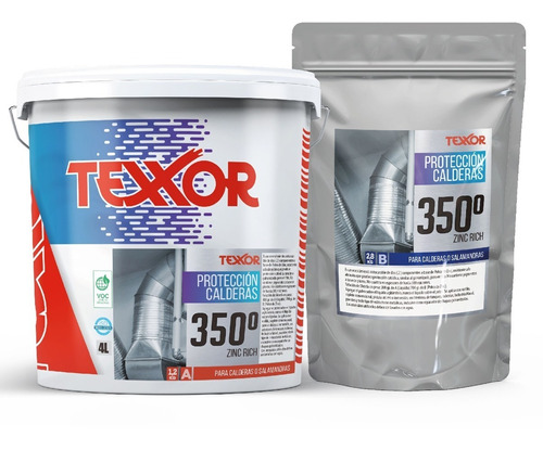 Calderas Y Salamandras 350º. Zinc Rich 4 Kg- Texxor