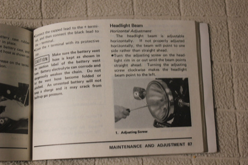 Kawasaki Z 550 1980 Manual Del Propietario (Usado)