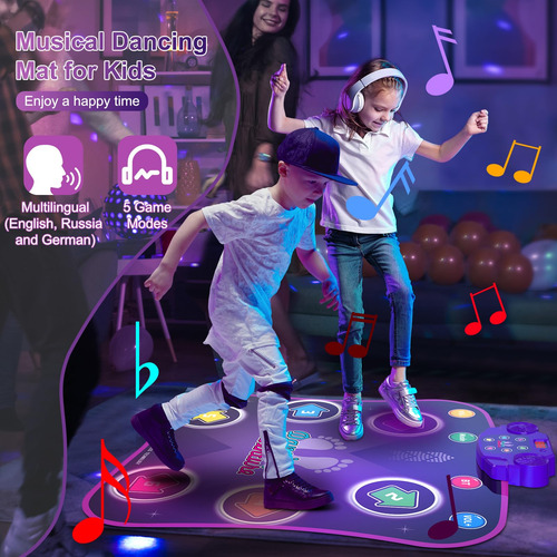 Tapete De Baile Electrónico Para Niños Con Bluetooth 6 Boton