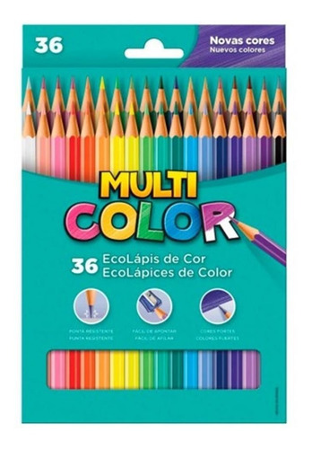 Lapis 36 Cores Multicolor Faber Castell