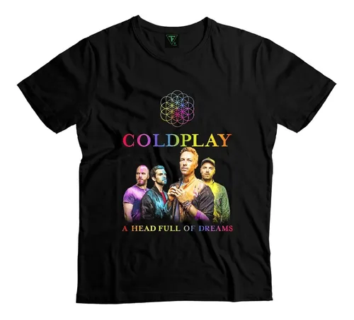 Polera Coldplay Logo Arcoíris Banda Niño Niña Algodón