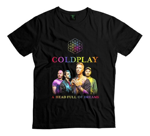 Polera Coldplay Logo Arcoiris Hombre Mujer Algodón Xxl Xxxl 