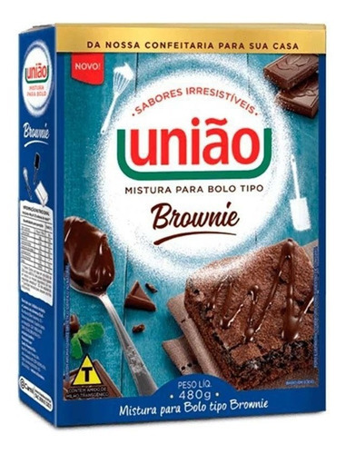 Kit Mistura Para Bolo Brownie União - 480g Caixa C/12 Unidad