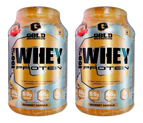 Whey Protein 100% Gold Nutrition 2 Un X 2 Lb