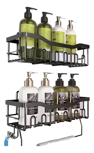 Repuesto Adhesivo Estantes Repisa Baño Rack Transparente X2 Gris