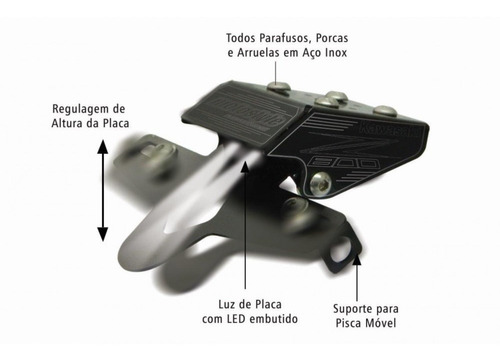 Portamatricula Rebatibles Kawasaki Z800 2013-2016 Mk Motos