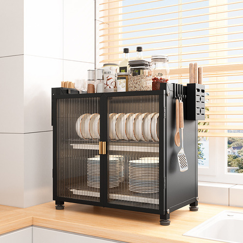 Estante Escurridor Almacenamiento Cocina Alacena 2 Niveles Color Negro