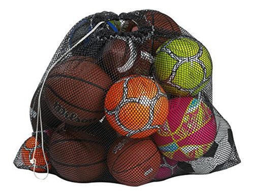 Bolso Para Balones  Bolsa De Malla Para Equipo, Negra - 32