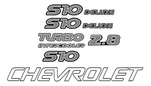 Kit Adesivos Resinados Chevrolet S10 4x4 2000 Prata