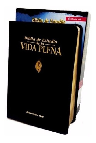 Biblia De Estudio Vida Plena  - Imitacion Negro - Rv 1960