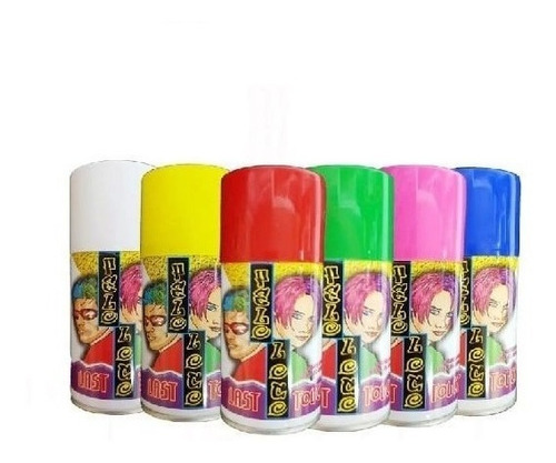 6 Pinta Pelo Loco Spray Tinte Temporal Cabello Vario Colores