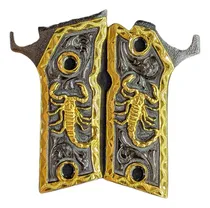 Comprar Cachas Beretta 92x Escorpion Chapa Y Oro Con Tornillos