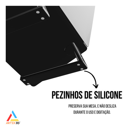 Suporte Notebook Mesa Original Ergonômico Base Antiderrapant