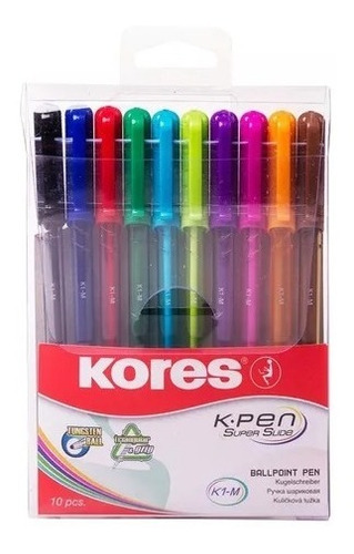 Boligrafos K1 Set 10 Colores