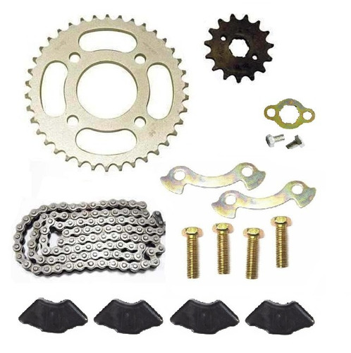 Kit Transmisión Motos 110 Cadena Corona Piñon Zanella Zb