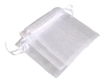 Comprar 100 Un - Saco Organza 7x9 Saquinho De Organza - Branco Promo