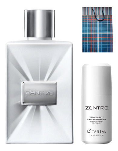 Perfume Zentro + After Shave + Desodorante Roll On Yanbal