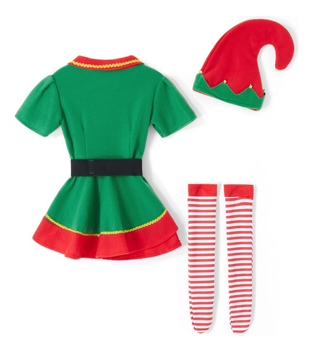 Disfraz De Elfo Navideño Para Mujer, Hombre Y Niño