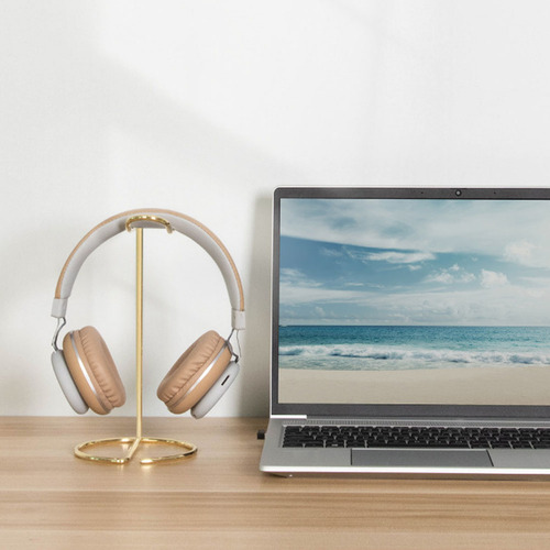 Práctico Soporte Para Auriculares De Madera Maciza