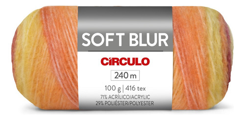 Lã Soft Blur 100g Cores Efeito Estonado Toque Macio Delicado Cor 9228-gabriele