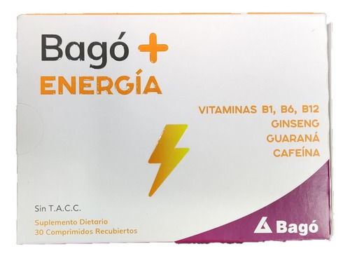 Bago Energia Vitaminas Suplemento Sin T.a.c.c X 30 Comp