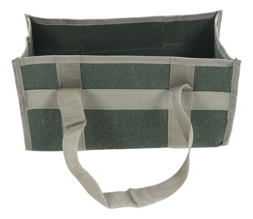 Bolsa De Herramientas De Lona Verde De Boca Ancha, Gran Capa