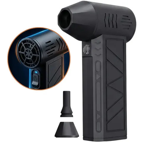 Mini Soprador De Ar Turbo Sem Fio Recarregável USB Com LED Portát...