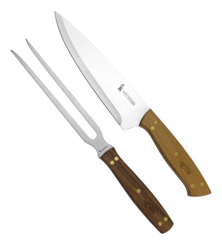 Set Cuchillo + Tenedor Parrillero Kangkawe Premium Bbq