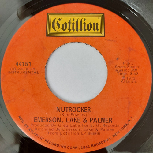 Emerson, Lake & Palmer - Nutrocker Single 7 Importado Usa Lp
