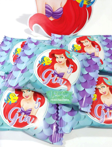 Golosinas Personalizada Sirenita Candy Bar 