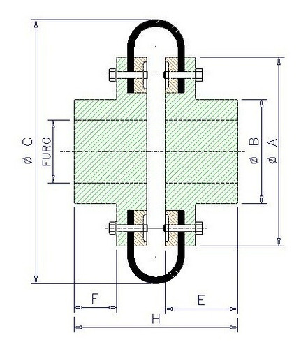 Imagem 4 de 5 de Acoplamento Flexível De Correias - Gc 100 - Frete Grátis