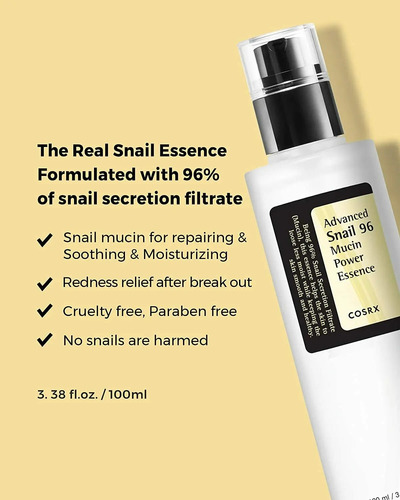 Cosrx Advanced Snail 96 Mucin Power Essence Para Rostro, 100