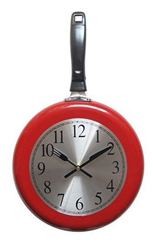 Reloj De Pared - Reloj De Pared, Sartén De Metal De 10 Pulga