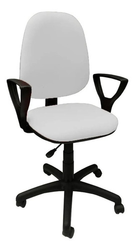 Silla de escritorio Mondo Sedie Roma alta giratoria ergonómica  blanca con tapizado de cuero sintético