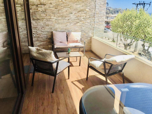 Departamento En Venta Amoblado De 1 Dorm. En Concón, La Boca
