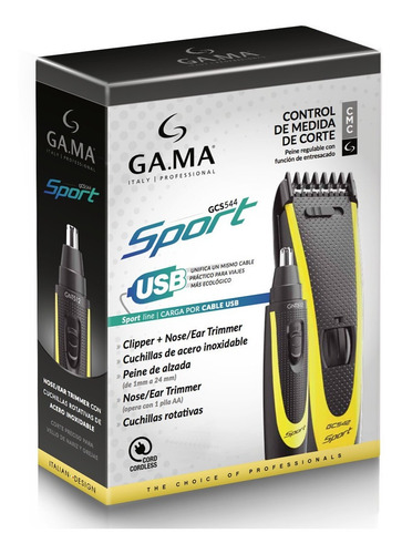 Imagen 10 de 11 de Cortadora De Pelo Gama Gc542 + Afeitadora Trimmer Gnt512 Usb
