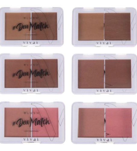 Imagem 3 de 6 de Blush Super Pigmentado Deu Match Vivai