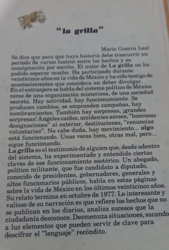 La Grilla Mario Guerra Leal Editorial Diana (Usado)